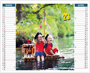 Calendrier 2 en 1 personnalisé - Jeux d'enfants - 330 x 470 1