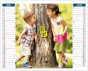 Calendrier 2 en 1 personnalisé - Jeux d'enfants - 330 x 470 2