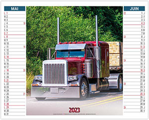 Calendrier 2 en 1 publicitaire - Trucks - 330 x 470 2