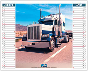 Calendrier 2 en 1 publicitaire - Trucks - 330 x 470 3