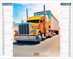 Calendrier 2 en 1 publicitaire - Trucks - 330 x 470 4