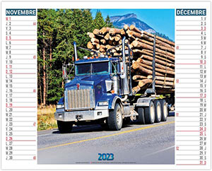Calendrier 2 en 1 publicitaire - Trucks - 330 x 470 5