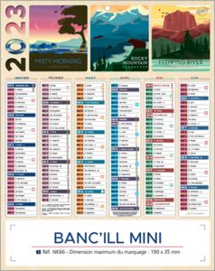Calendrier bancaire Banc'ill Mini publicitaire