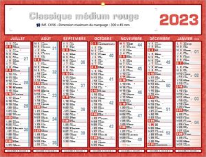Calendrier bancaire publicitaire classique, Classique Medium 3