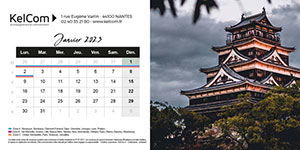 Calendrier chevalet personnalisé 10.5 x 21 cm 1