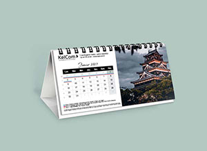 Calendrier chevalet personnalisé 10.5 x 21 cm 4