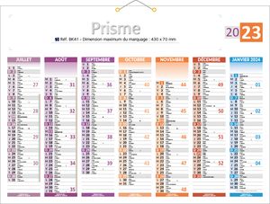 Calendrier de banque publicitaire qualité, Prismabanque 1