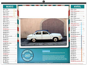 Calendrier illustré personnalisable - Éco design car - 480 x 350 1