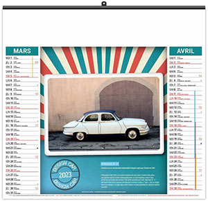 Calendrier illustré personnalisable - Éco design car - 480 x 350 7