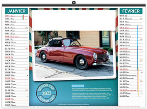 Calendrier illustré personnalisable - Éco design car - 480 x 350