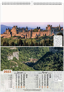 Calendrier illustré personnalisable - Paysage de France - 210 x 290 2