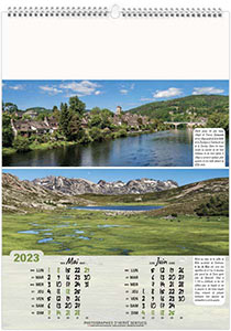 Calendrier illustré personnalisable - Paysage de France - 210 x 290 4