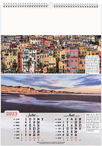 Calendrier illustré personnalisable - Paysage de France - 210 x 290 5