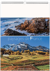 Calendrier illustré personnalisable - Paysage de France - 300 x 420