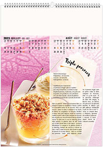 Calendrier illustré personnalisable - Plats et desserts - 210 x 290 1