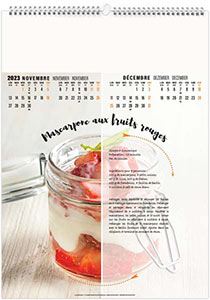 Calendrier illustré personnalisable - Plats et desserts - 210 x 290 5
