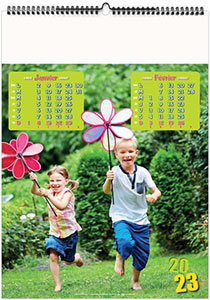 Calendrier illustré personnalisé - Jeux d'enfants - 210 x 290 1