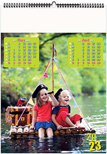 Calendrier illustré personnalisé - Jeux d'enfants - 210 x 290 2