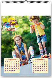 Calendrier illustré personnalisé - Jeux d'enfants - 210 x 290 7