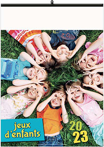 Calendrier illustré publicitaire - Jeux d'enfants - 300 x 420