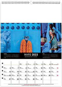 Calendrier mural personnalisable - Couleurs voyage - 240 x 330 1