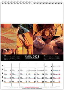 Calendrier mural personnalisable - Couleurs voyage - 240 x 330 2