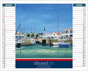 Calendrier Personnalisable 2 en 1 Côte Ouest - 330X470 1