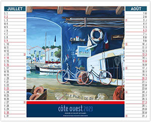 Calendrier Personnalisable 2 en 1 Côte Ouest - 330X470 3