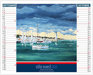 Calendrier Personnalisable 2 en 1 Côte Ouest - 330X470 4
