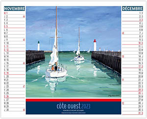 Calendrier Personnalisable 2 en 1 Côte Ouest - 330X470 5