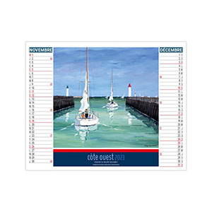 Calendrier Personnalisable 2 en 1 Côte Ouest - 330X470 6