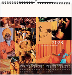 Calendrier Personnalisable Illustré Couleurs Voyage - 330X330 6