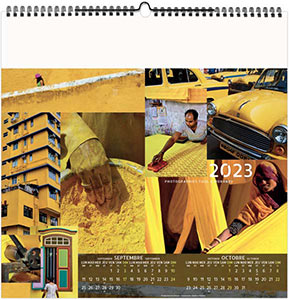 Calendrier Personnalisable Illustré Couleurs Voyage - 330X330 7