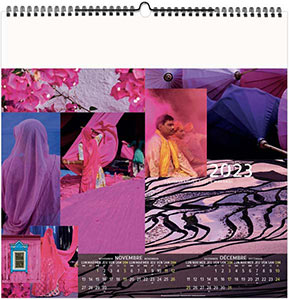 Calendrier Personnalisable Illustré Couleurs Voyage - 330X330 8