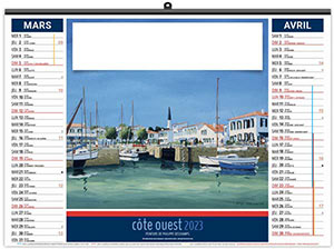 Calendrier Personnalisable Illustré Éco Côte Ouest - 480X350 1