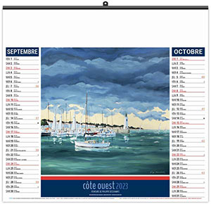 Calendrier Personnalisable Illustré Éco Côte Ouest - 480X350 10