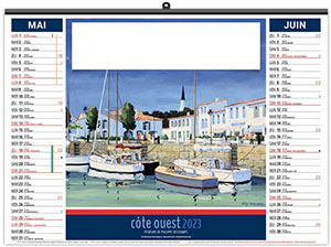 Calendrier Personnalisable Illustré Éco Côte Ouest - 480X350 2