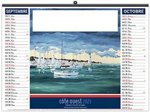 Calendrier Personnalisable Illustré Éco Côte Ouest - 480X350 4