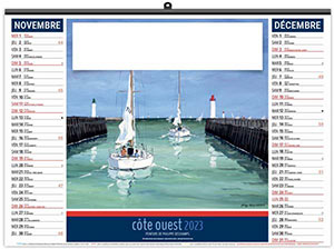 Calendrier Personnalisable Illustré Éco Côte Ouest - 480X350 5