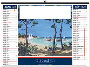Calendrier Personnalisable Illustré Éco Côte Ouest - 480X350
