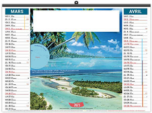 Calendrier Personnalisé Illustré Éco Douceur Polynesienne - 480X450 1