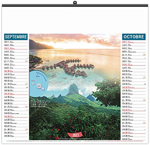 Calendrier Personnalisé Illustré Éco Douceur Polynesienne - 480X450 10