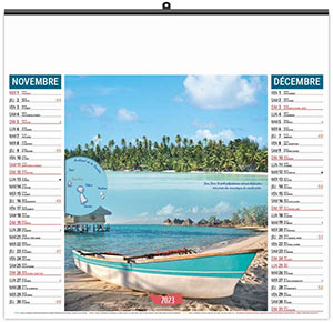Calendrier Personnalisé Illustré Éco Douceur Polynesienne - 480X450 11