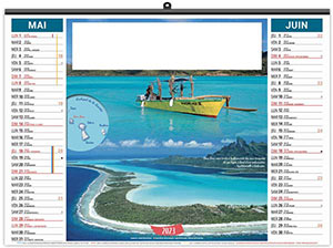 Calendrier Personnalisé Illustré Éco Douceur Polynesienne - 480X450 2