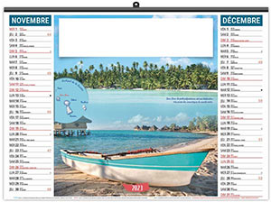 Calendrier Personnalisé Illustré Éco Douceur Polynesienne - 480X450 5