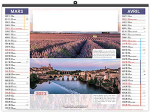 Calendrier Personnalisé Illustré Éco Paysages de France - 480X450 1