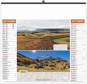 Calendrier Personnalisé Illustré Éco Paysages de France - 480X450 10