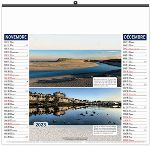 Calendrier Personnalisé Illustré Éco Paysages de France - 480X450 11