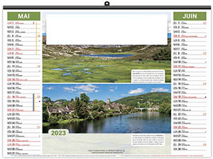 Calendrier Personnalisé Illustré Éco Paysages de France - 480X450 2