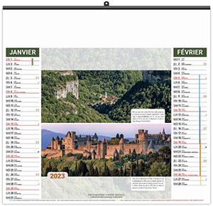 Calendrier Personnalisé Illustré Éco Paysages de France - 480X450 6